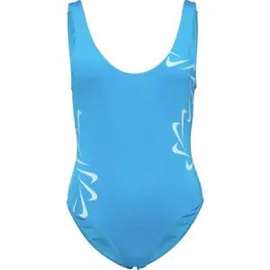 Nike MULTI LOGO Dámské jednodílné plavky, modrá, velikost