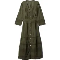 GAP LACE Dámské šaty, khaki, velikost