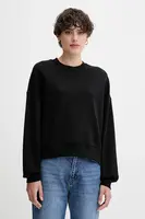 Bavlněná mikina United Colors of Benetton dámská, tmavomodrá barva, s potiskem, 3UNID109A