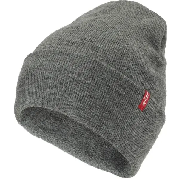 Levi's&reg; SLOUCHY RED TAB BEANIE Pánská zimní čepice, šedá, velikost UNI