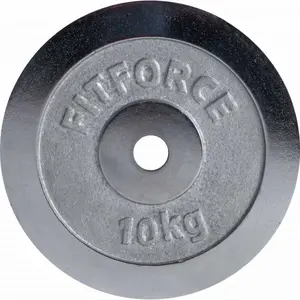 Fitforce PLC 10 KG x 30 MM Nakládací kotouč, stříbrná, velikost 10 KG