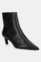 Kožené členkové topánky Calvin Klein ESS KITTEN HEEL ANKLE BOOT