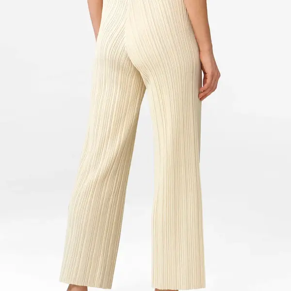 Béžové široké rebrované nohavice ORSAY