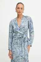 Blúzka Marciano by Guess ALANIS modrá farba, vzorovaná, 5YGH11 7298A