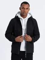 Pánska SOFTSHELL bunda Ombre s flísovou podšívkou - čierna