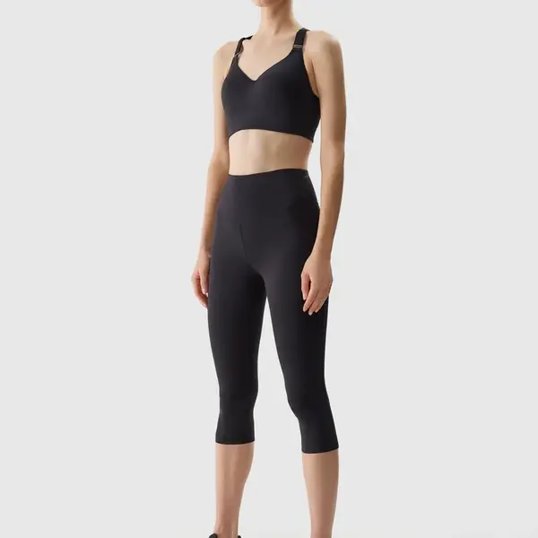 Women's 3/4 Leggings 4F - Black