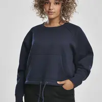 Women's Oversized Short Raglan Crew Nightnavy