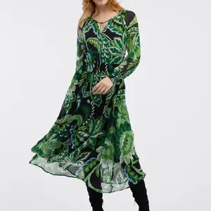 Zelené dámske kvetované šaty ORSAY