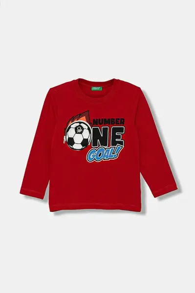 Detská bavlnená košeľa s dlhým rukávom United Colors of Benetton