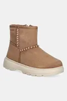 Dětské zimní boty z nubuku Geox KIDDARTAH hnědá barva, B565YA.00022