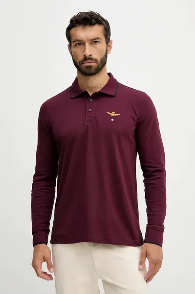 Bavlnené tričko s dlhým rukávom Aeronautica Militare