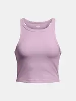 Svetlo fialové športové tielko Under Armour Meridian Rib Crop Tank