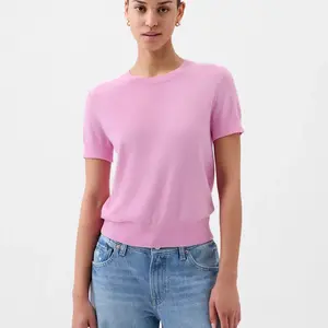 Ružový dámsky sveter s krátkym rukávom GAP