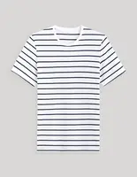 Biele pánske pruhované tričko Celio Gebaser