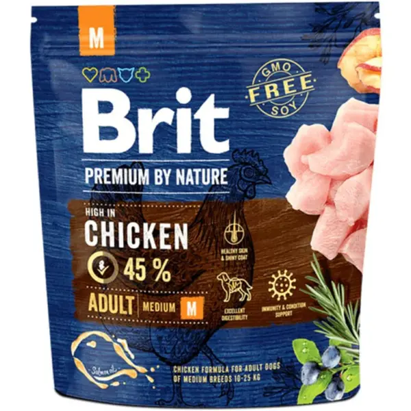 Brit Premium by Nature Adult M 1 kg | Granule pro psy