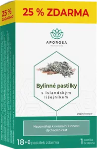 APOROSA Bylinné pastilky s islandským lišejníkem 24 pastilek