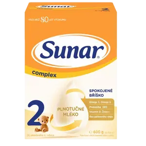 SUNAR Complex 2 pokračovací kojenecké mléko 600 g