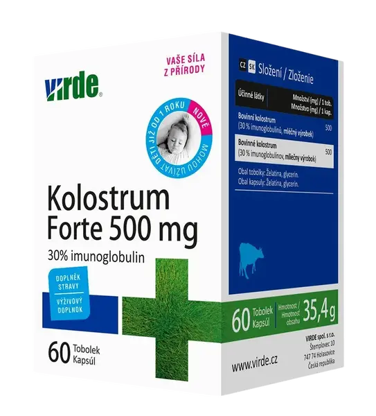 VIRDE Kolostrum Forte 500 mg 60 tobolek
