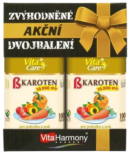VITAHARMONY Betakaroten 10000 Promobalení 2 x 100 tobolek
