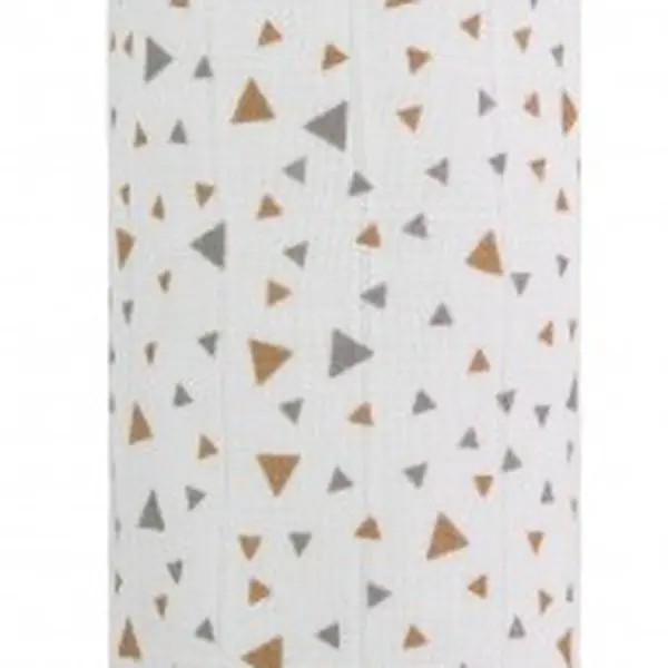 T-TOMI Velká bavlněná TETRA osuška, beige triangles / béžové trojúhelníky, 120 x 120 cm