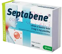 SEPTABENE® 3 mg/1 mg citron a bezový květ 24 pastilek