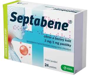 SEPTABENE® 3 mg/1 mg citron a bezový květ 24 pastilek