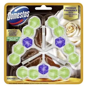 DOMESTOS Aroma Lux White Rose & Tea Tree Oil WC blok 3 x 50 g