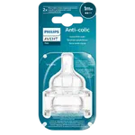 PHILIPS AVENT Anti-colic Dudlík na láhev č.2, pomalý průtok, 1m+, 2 ks