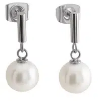Boccia Titanium Nádherné titanové náušnice s pravými perlami 05043-01