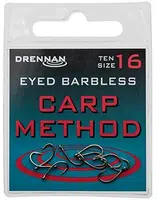 Drennan háčky bez protihrotu eyed carp method barbless - velikost 16