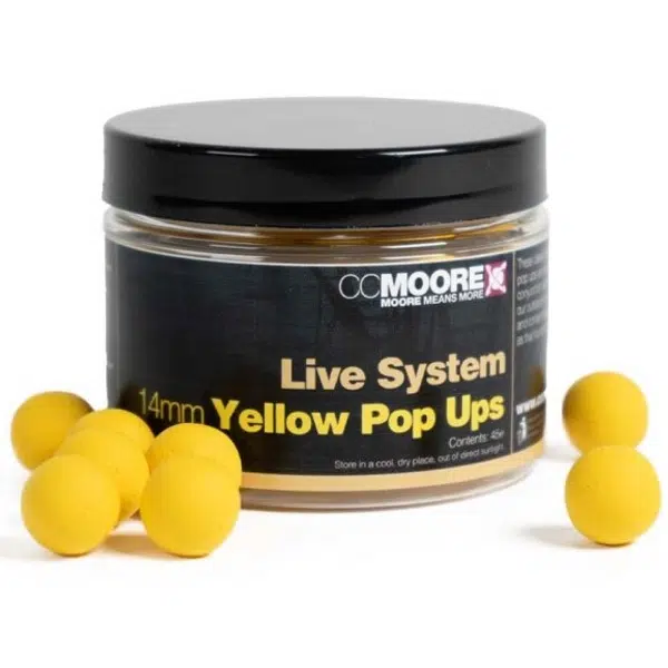 Cc moore plovoucí boilie live system yellow pop up extra plovoucí - 14 mm 45 ks