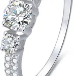 Beneto Stříbrný prsten s krystaly AGG197 50 mm