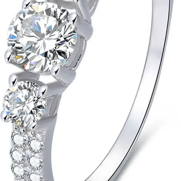 Beneto Stříbrný prsten s krystaly AGG197 50 mm