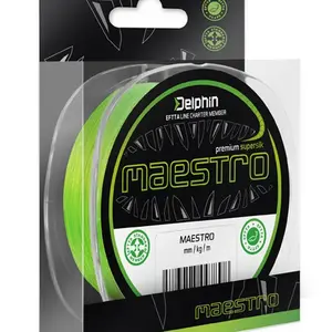Delphin splétaná šňůra maestro fluo zelená 150 m - 0,15 mm 9 kg