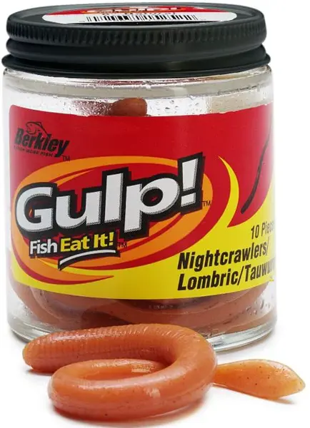 Berkley gumové nástrahy gulp rousnice 15 cm 10 ks-tmavě hnědá