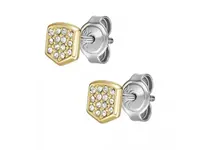 Fossil Slušivé pozlacené náušnice s krystaly Heritage JF04532710