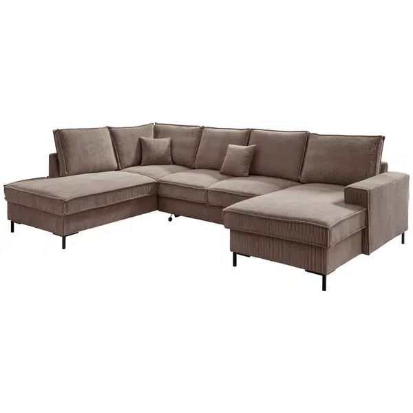 MID.YOU SEDACÍ SOUPRAVA, textil, šedavě hnědá