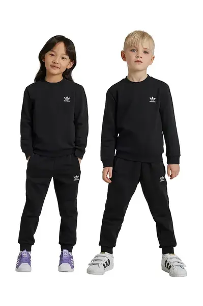 Dětská tepláková souprava adidas Originals CREW SET černá barva, IW1021