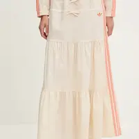 Sukně adidas Originals Skirt béžová barva, maxi, áčková, KC0768
