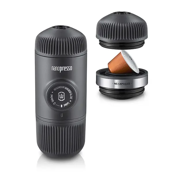 Wacaco Nanopresso šedé + NS adaptér Kávovar