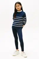 Legíny Tommy Hilfiger tmavomodrá barva, KG0KG08628