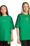 Dětské bavlněné tričko adidas Originals MINECRAFT zelená barva, s potiskem, KD9829