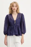 Halenka Stine Goya dámská, fialová barva, hladká, SG-PF25-T062-1608