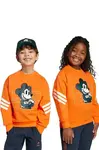 Dětská mikina adidas x Disney oranžová barva, vzorovaná, JL9188