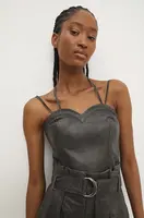 Kožený top Answear.LAB