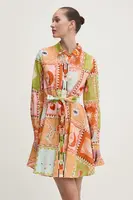 Šaty s příměsí lnu Never Fully Dressed