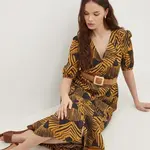 Bavlněné šaty La Petite Française RACINE oranžová barva, midi