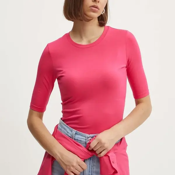 Tričko HUGO Darnelia růžová barva, 50515019