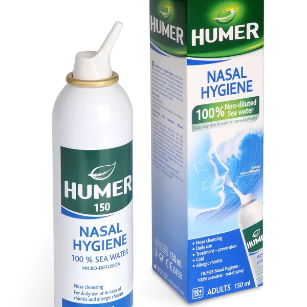 Humer Hygiena nosu pro dospělé 100% mořská voda 150 ml