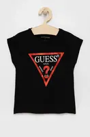Dětské tričko Guess černá barva